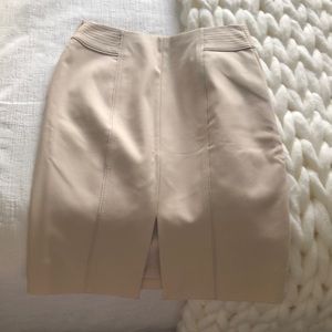 Beige pencil skirt